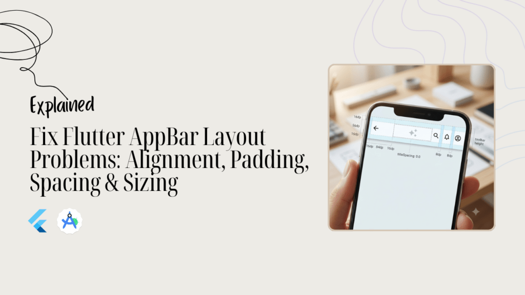 Fix Flutter AppBar Layout Problems - Alignment, Padding, Spacing & Sizing