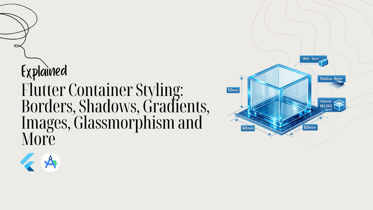 Flutter Container Styling Cookbook - Borders, Shadows, Gradients, Images, Glassmorphism and More