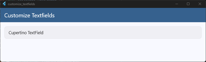 The Anatomy of CupertinoTextField