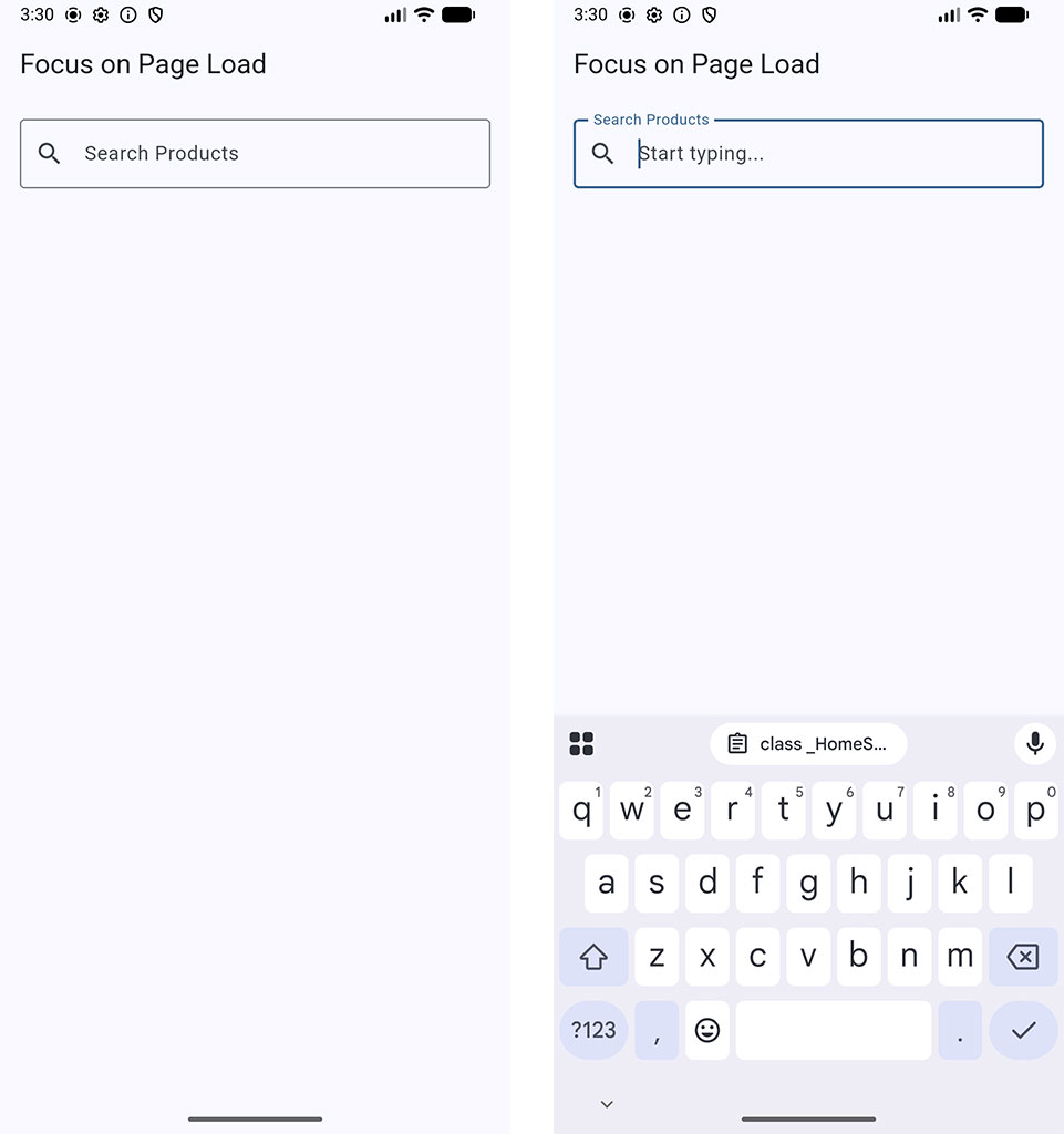 Auto Open Keyboard On Load