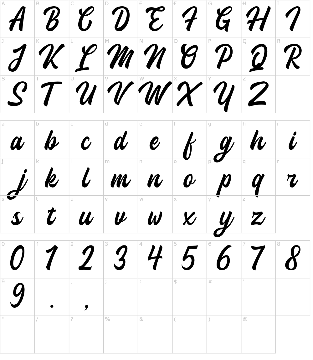 Mottled Ha Calligraphy Blue Texture Font