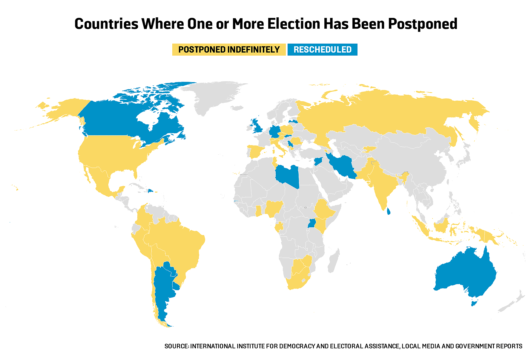 Such a shift in the channels of political participation, from voting for traditional bodies of representation to new forms of democratic participation and . Elections Delayed By Coronavirus