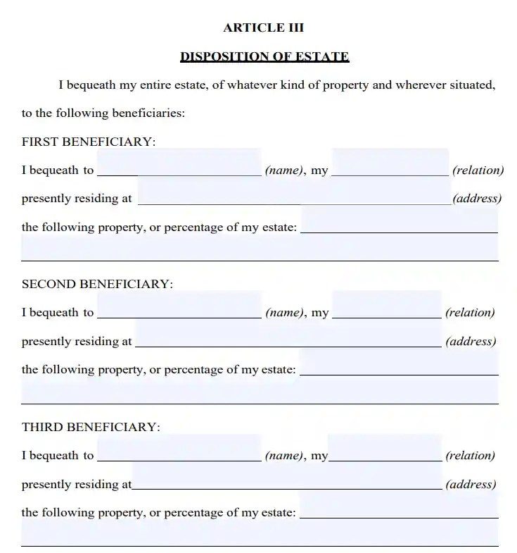 fillable nebraska last will and testament form free formspal