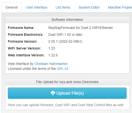 Please Need To Update Dwc Duet3d