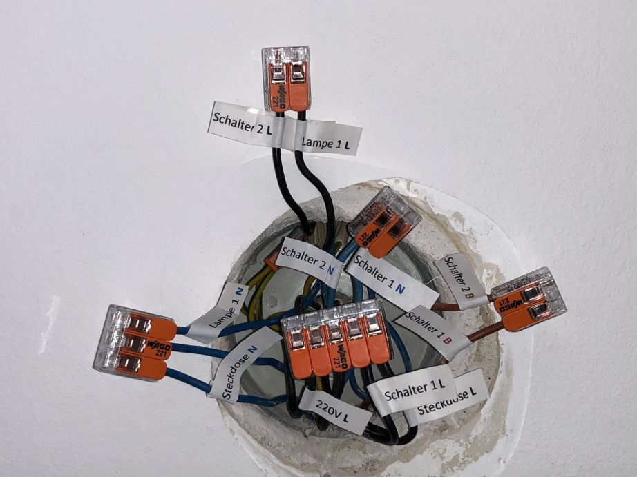 Lampe Anschliessen Farben Vertauscht
