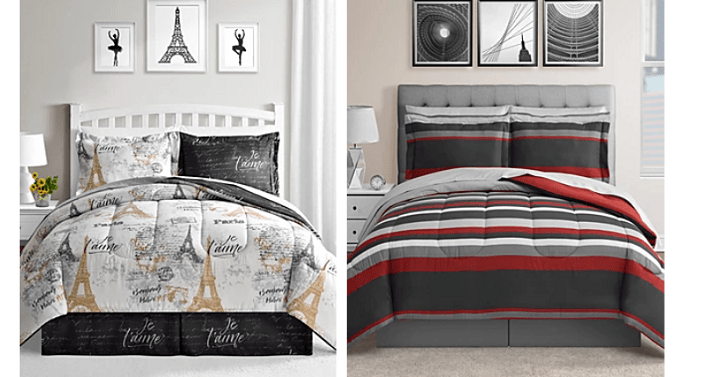 Comforter (104 x 86), two king shams (20 x 36) · bedskirt (78 x 80 + 14), flat sheet (108 x 102) · fitted sheet ( . Fairfield Square Collection 8 Piece Reversible Comforter Sets Only 29 99 Shipped Reg 100 All Sizes Available Black Friday Deal Freebies2deals