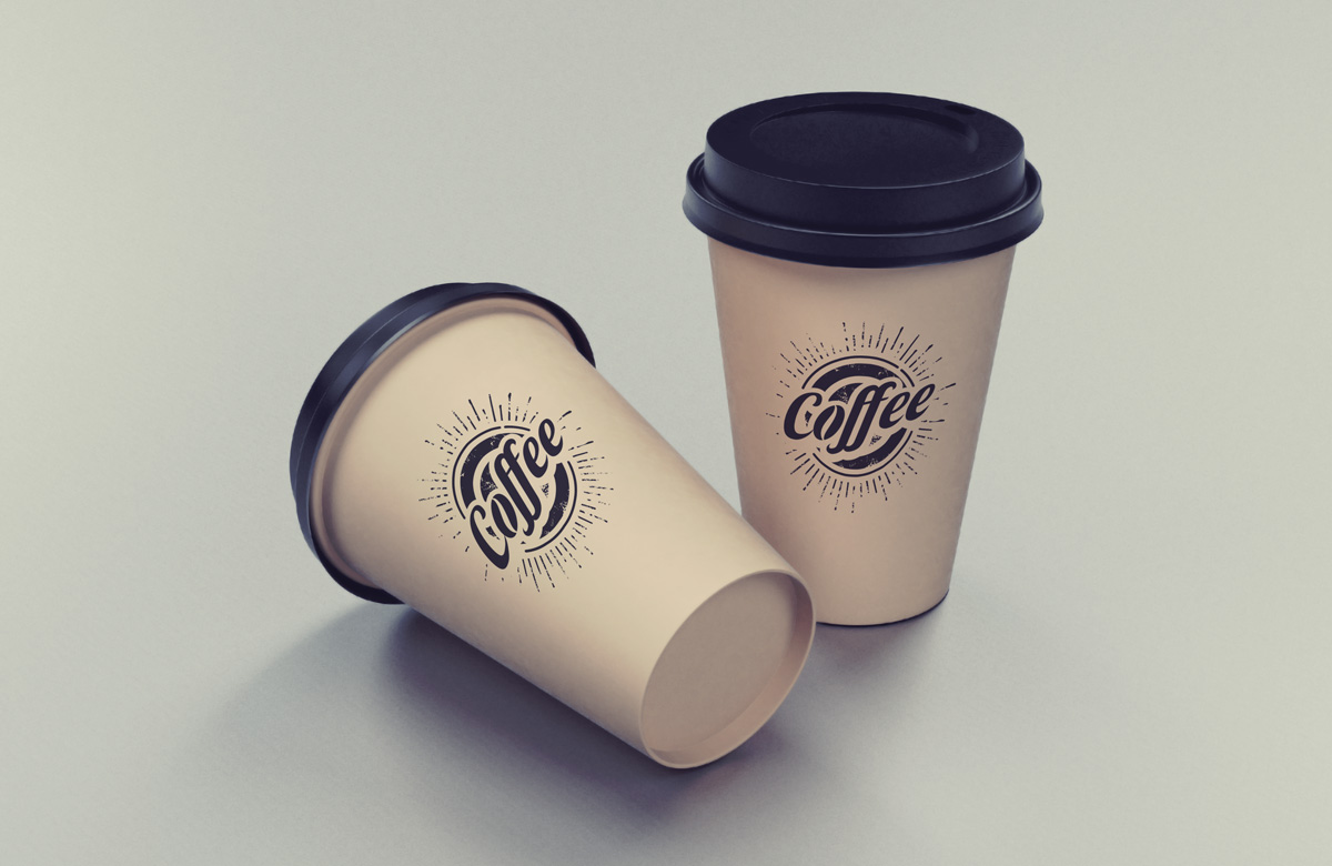 #freepik #psd #mockup #template #web Free Two Coffee Cups Mockup Free Download