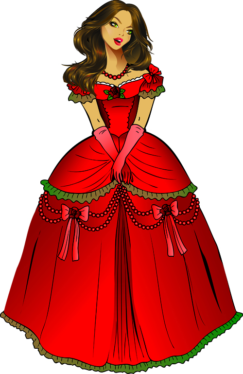 1022000+ vectors, stock photos & psd files. Set of Beautiful Princess vector graphics 01 - Vector ...