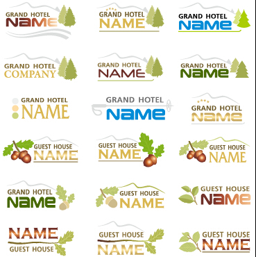 Creative Hotel Logos Set Vector Free Download