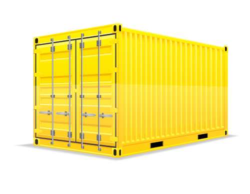 Layered psd through smart object insertion. Freight Container Design Vector 02 Free Download