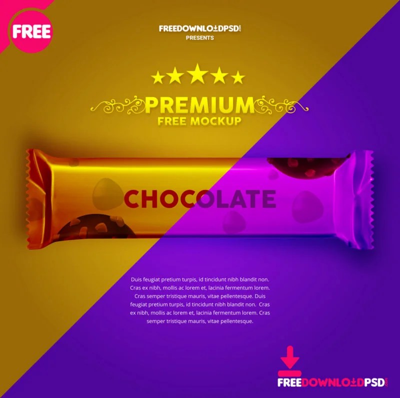 700+ vectors, stock photos & psd files. Download Chocolate Wrapper Free Mockup Freedownloadpsd Com