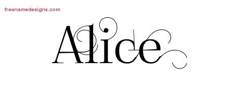 Decorated Name Tattoo Designs Alice Free - Free Name Designs 200_x_450_jpg