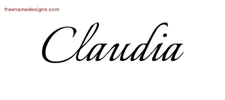 Calligraphic Name Tattoo Designs Claudia Download Free - Free Name Designs 200_x_450_jpg