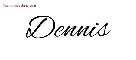 Cursive Name Tattoo Designs Dennis Free Graphic - Free Name Designs 200_x_450_jpg
