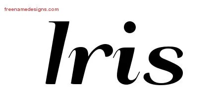 Art Deco Name Tattoo Designs Iris Printable - Free Name Designs 200_x_450_jpg