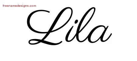 Classic Name Tattoo Designs Lila Graphic Download - Free Name Designs 200_x_450_jpg