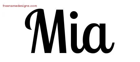 Handwritten Name Tattoo Designs Mia Free Download - Free Name Designs 200_x_450_jpg