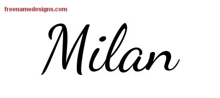 Lively Script Name Tattoo Designs Milan Free Download - Free Name Designs 200_x_450_jpg