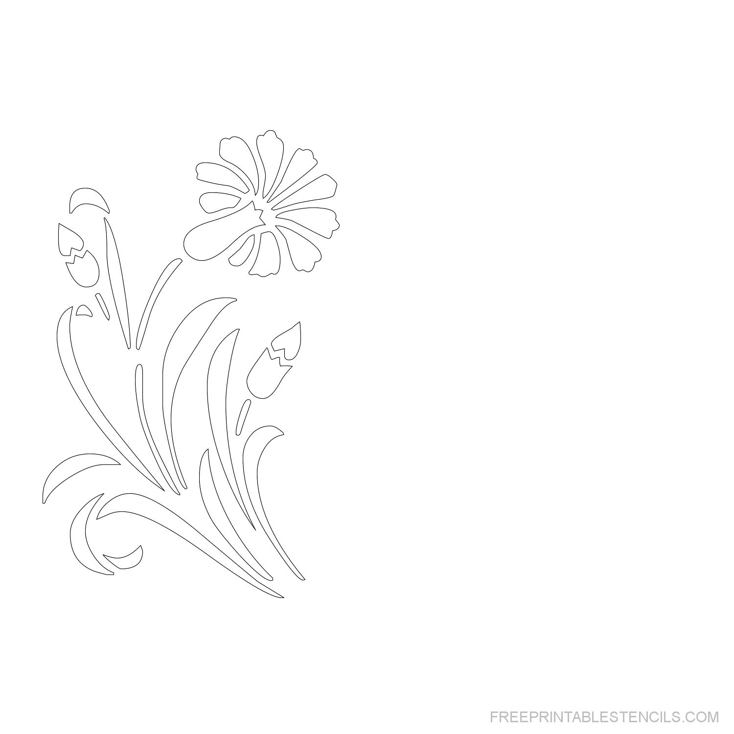 flower stencils archives free printable stencils