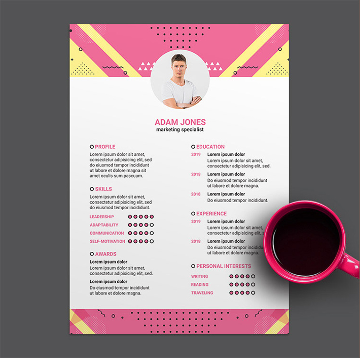 Download cv resume template and mockup free psd. Free Download Creative Marketing CV / Resume PSD Template | Freebies