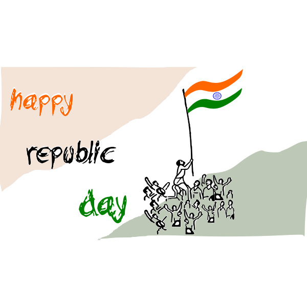 Happy Republic Day India Calligraphy Design