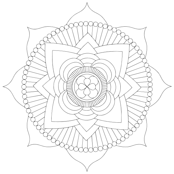 Free flowers svg cut file $ 0.00. Lotus Mandala Line Art Free Svg