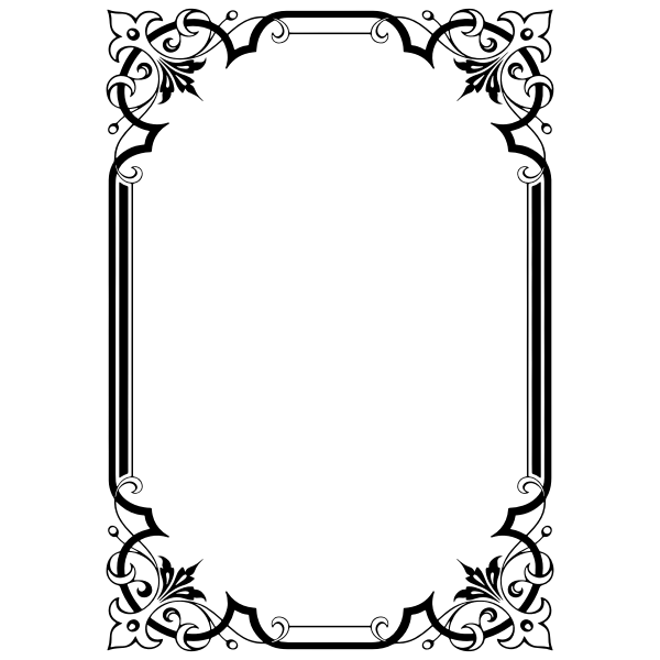 Creative Rectangular Calligraphy Frame