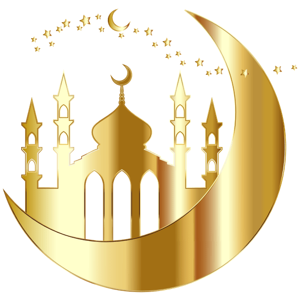 Mosque And Yellow Moon In A Bubble