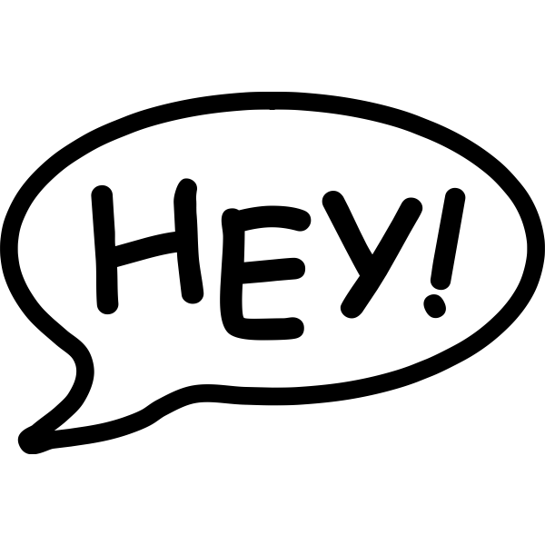 Free Discover thousands of free stickers like this one and many more. Speech Bubble With Hey Free Svg Free SVG