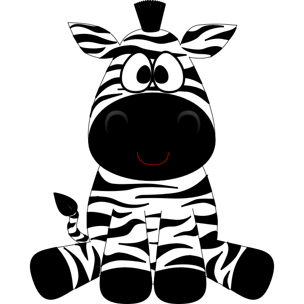 Cute baby zebra svg and dxf cut files for cricut and silhouette. Cartoon Zebra Free Svg