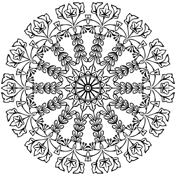 Mandala Pattern Black And White Ornament