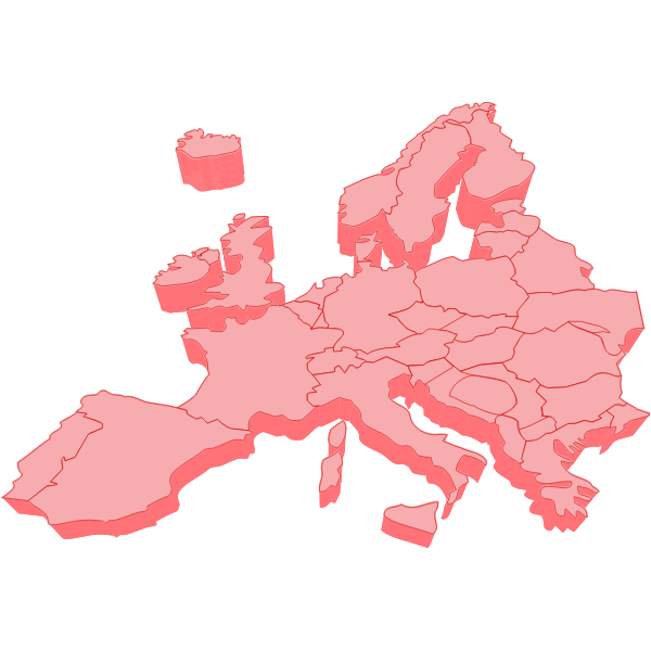 Free 3d vector icon in svg format. Vector Clip Art Of 3d Map Of Europe Free Svg