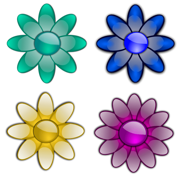 Christina moreno, creator of the flores del sol shop on etsy.com, walked us through this simple and fun. Flowers With Eight Petals Vector Image Free Svg