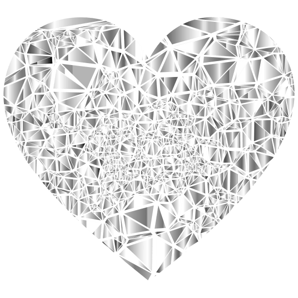Download Free heart cut files at www.freesvgdesigns.com. Low Poly Shattered Gemstone Heart | Free SVG Free SVG