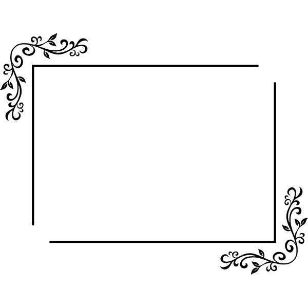 European Rectangular Calligraphy Frame