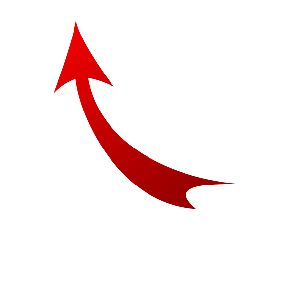 Select the size of photo. Vector Drawing Of Red Curved Arrow Free Svg