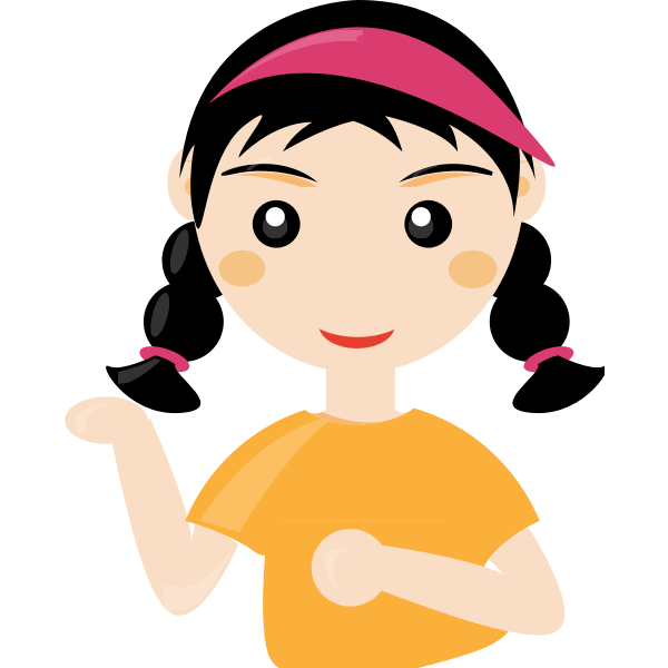 Discover our collection of aesthetic cute stickers available in svg, png. Vector Image Of A Cute Girl Free Svg
