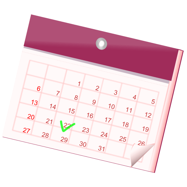 Vector Image Of Month Calendar Pink Color Icon Free Svg