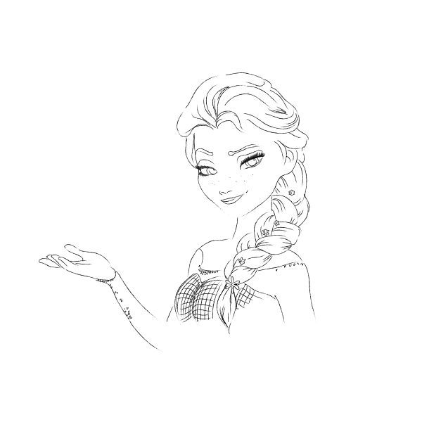 How to draw elsa easy, step by step, drawing guide, by dawn. Elsa Drawing Free Svg