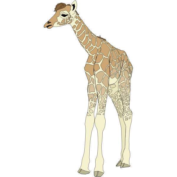 Free cute giraffe vector icon in svg format. Drawing Of Baby Giraffe Free Svg