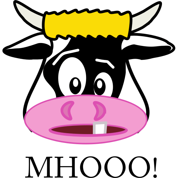 This one should be yabba dabba delightful. Vector Clip Art Of Pink Nosed Cow Head Free Svg