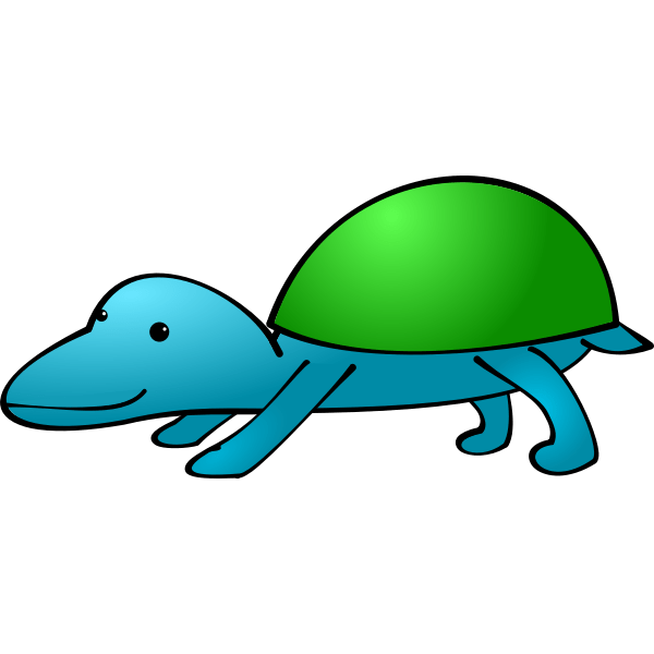 Six cute cartoon animal head icons. Cartoon Animal With Shell Vector Image Free Svg