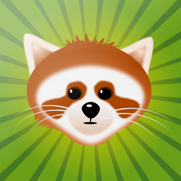 Cartoon design animal character flat . Red Panda Icon Free Svg
