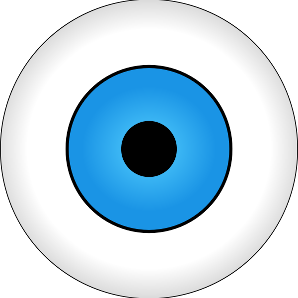 Outline the shape of an eye and highlight · step 2: Vector Drawing Of Blue Eye Iris Free Svg