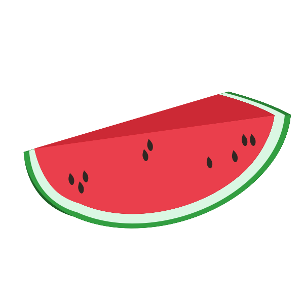 Set of cute cartoon watermelon … Watermelon Piece Free Svg