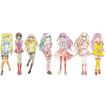 Anime character, svg cricut file, cameo studio 3 file, (includes eps and pdf files) for vynil cut. Anime Collection Free Svg