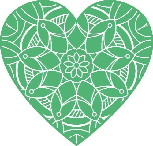 The mandala heart design above includes: Free SVG Files | SVG, PNG, DXF, EPS | Mandala Heart