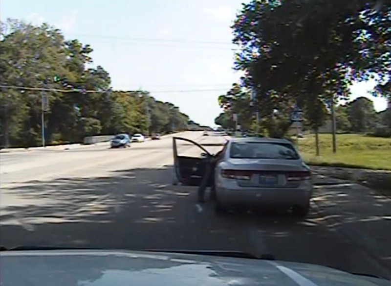 Dash camera footage shows violent arrest of Sandra Bland. CREDIT: Associated Press