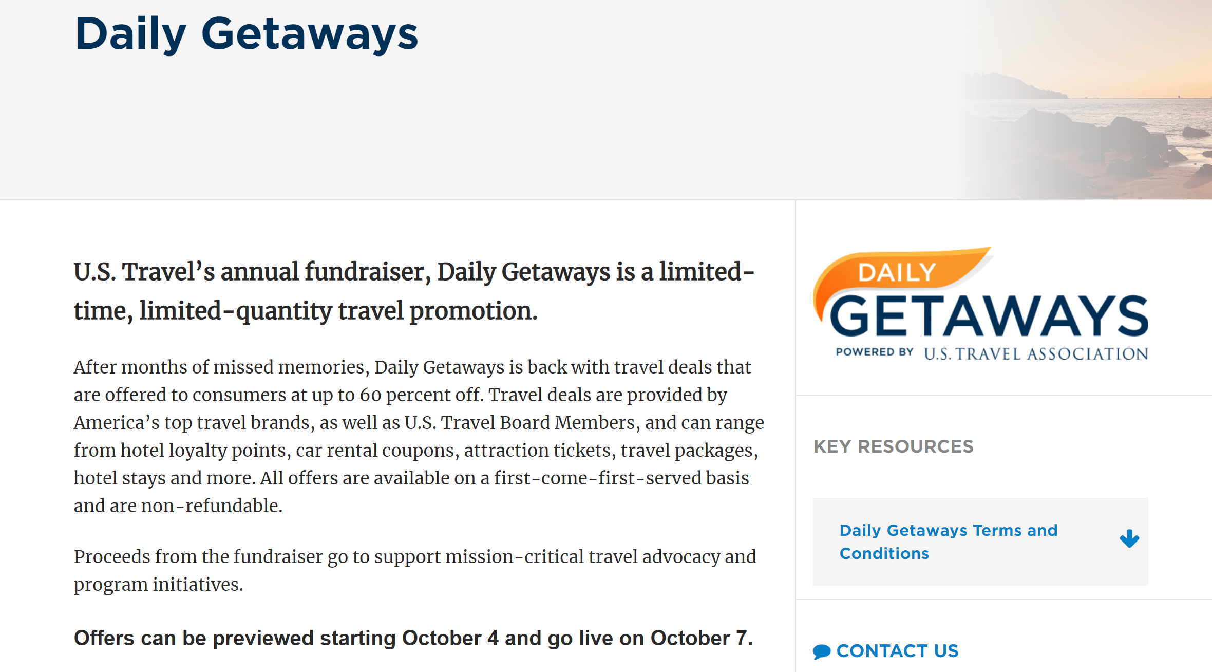 Use the filters to refine your results by price, so if you want for cheap 4 day vacations, you see the budget options first. Daily Getaways To Return On 10 7 21