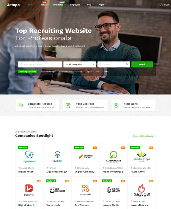 Using nokri wordpress theme you can create a complete & fully responsive job portal, career platform . Best Job Board Wordpress Themes 2021 Freshdesignweb